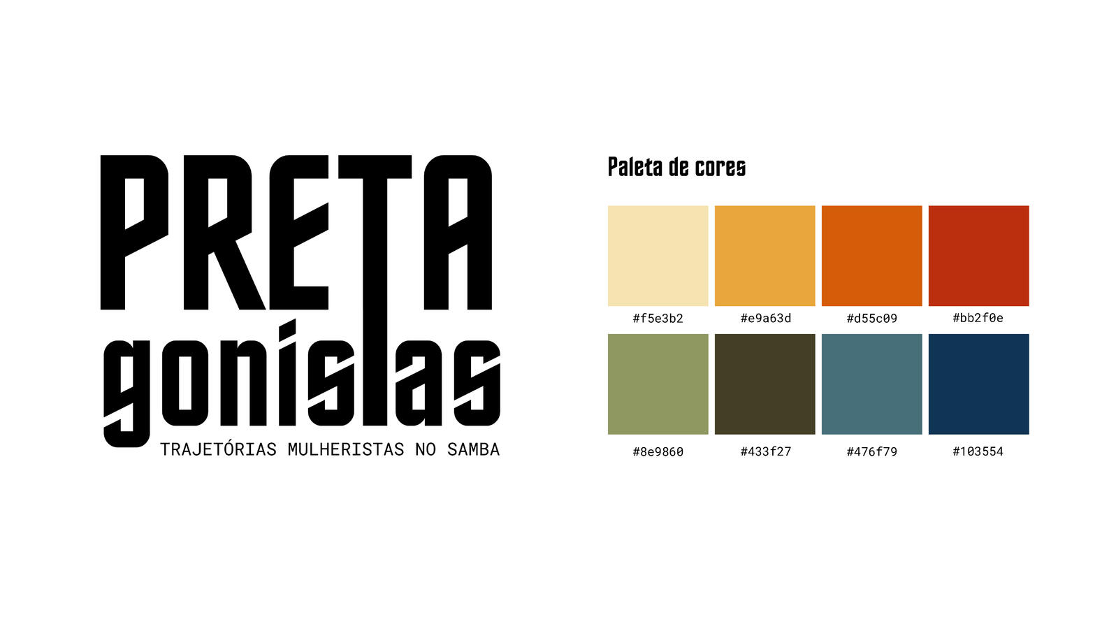 Pretagonistas - paleta de cores Pretagonistas - paleta de cores