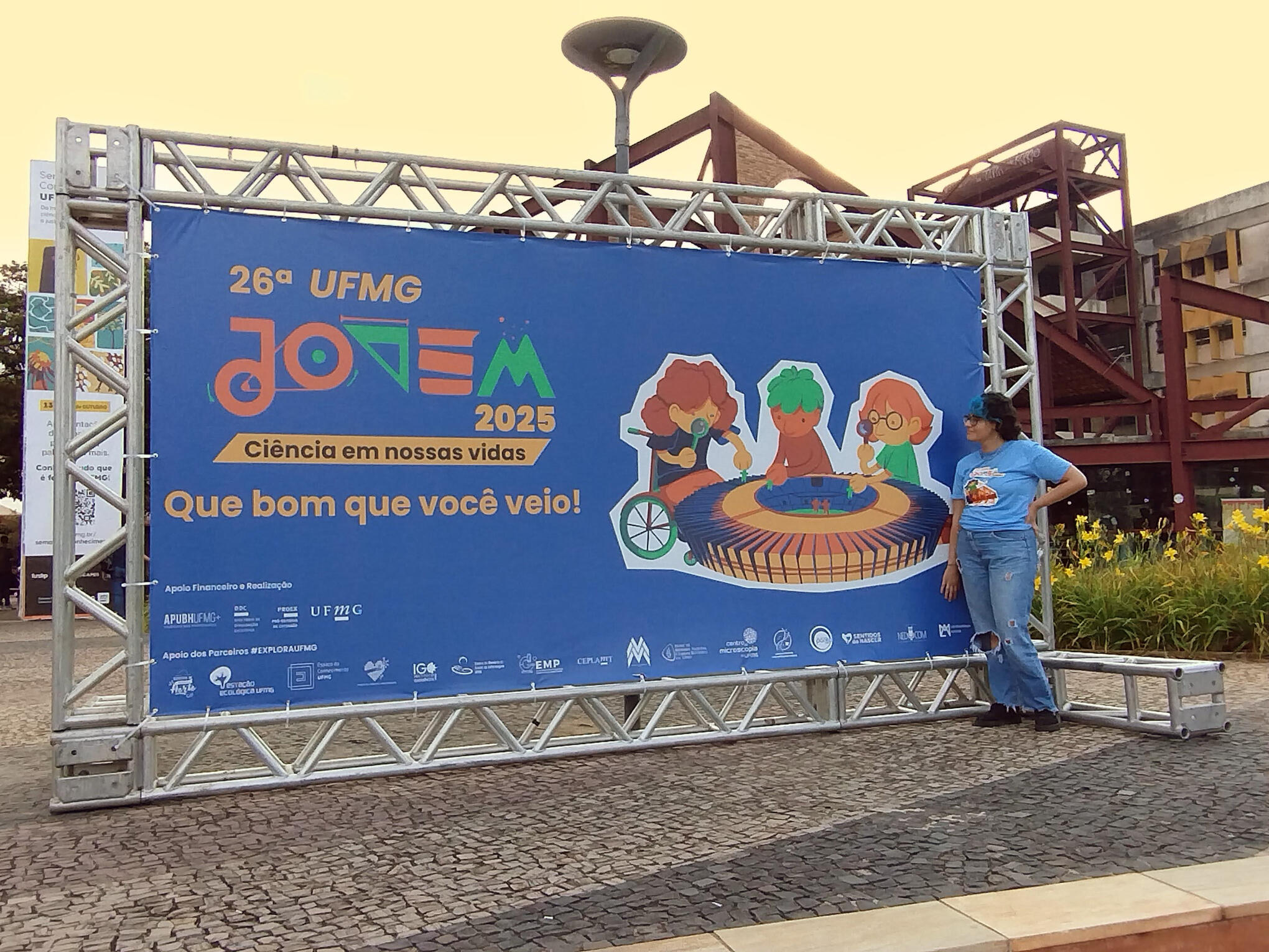Eu com o box truss do evento!